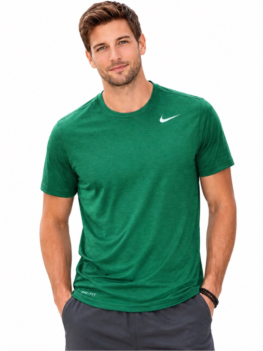 Nike Dri-FIT The Nike Tee – Green Athletic Cut – Size L